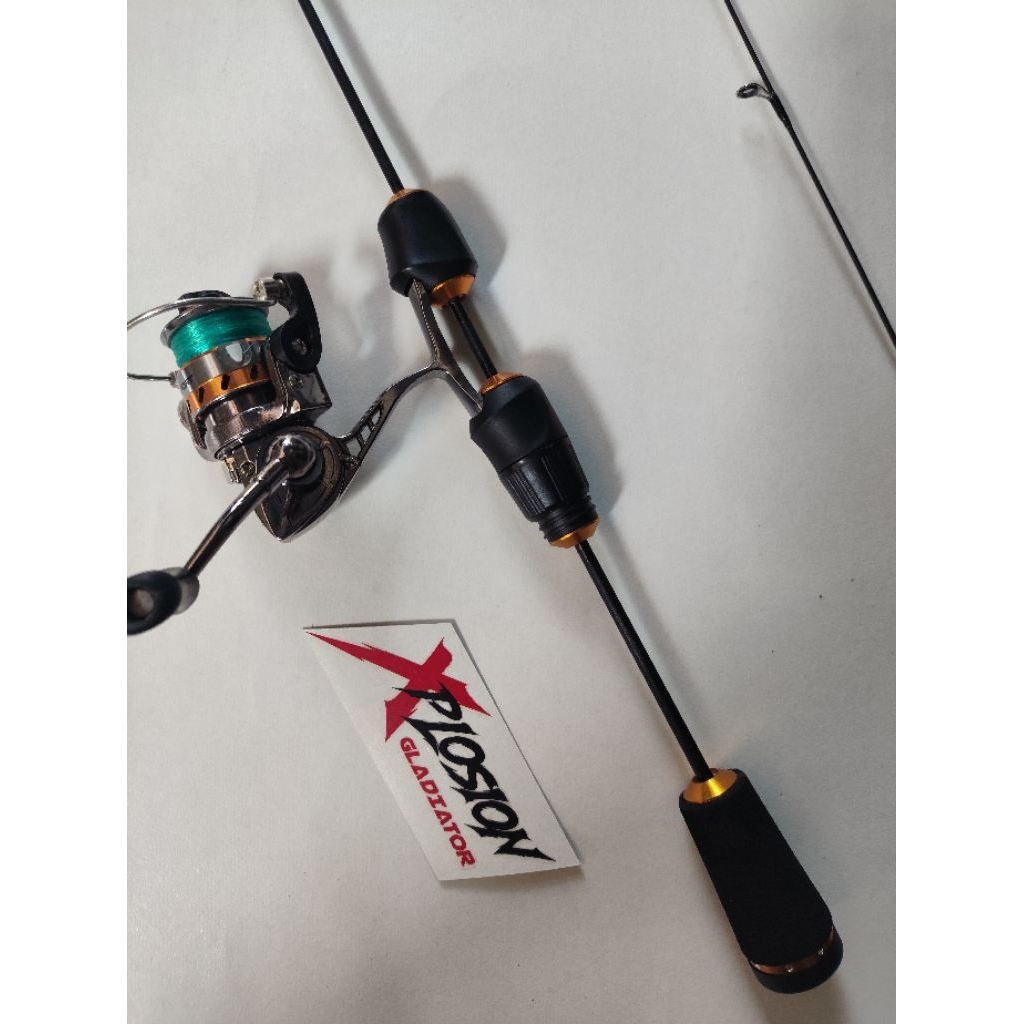 X_PLOSION GLADIATOR JORAN MICRO FISHING SAMBUNG 2 JORAN PANCING UL SUPER LENTUR BAHAN FIBER SOLID PA
