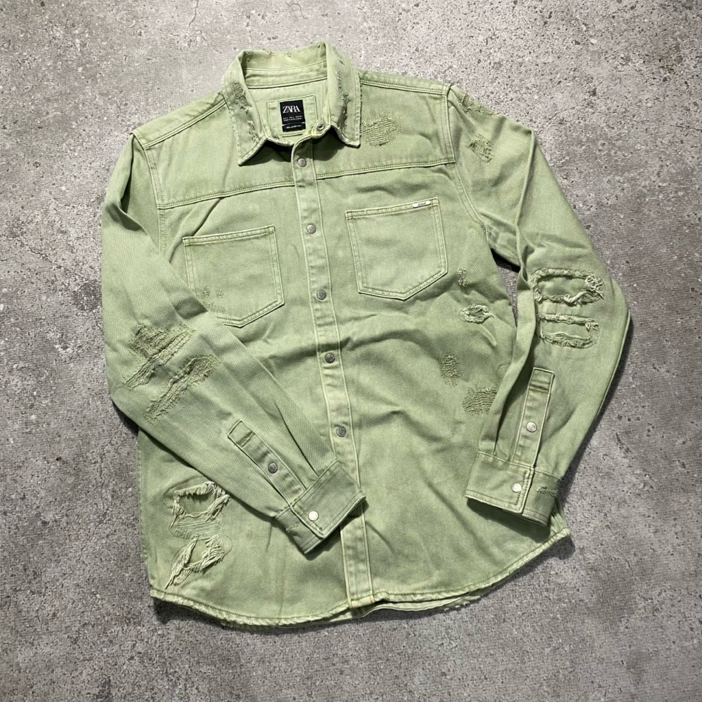 Destroyed Denim Outer Zara Man Second