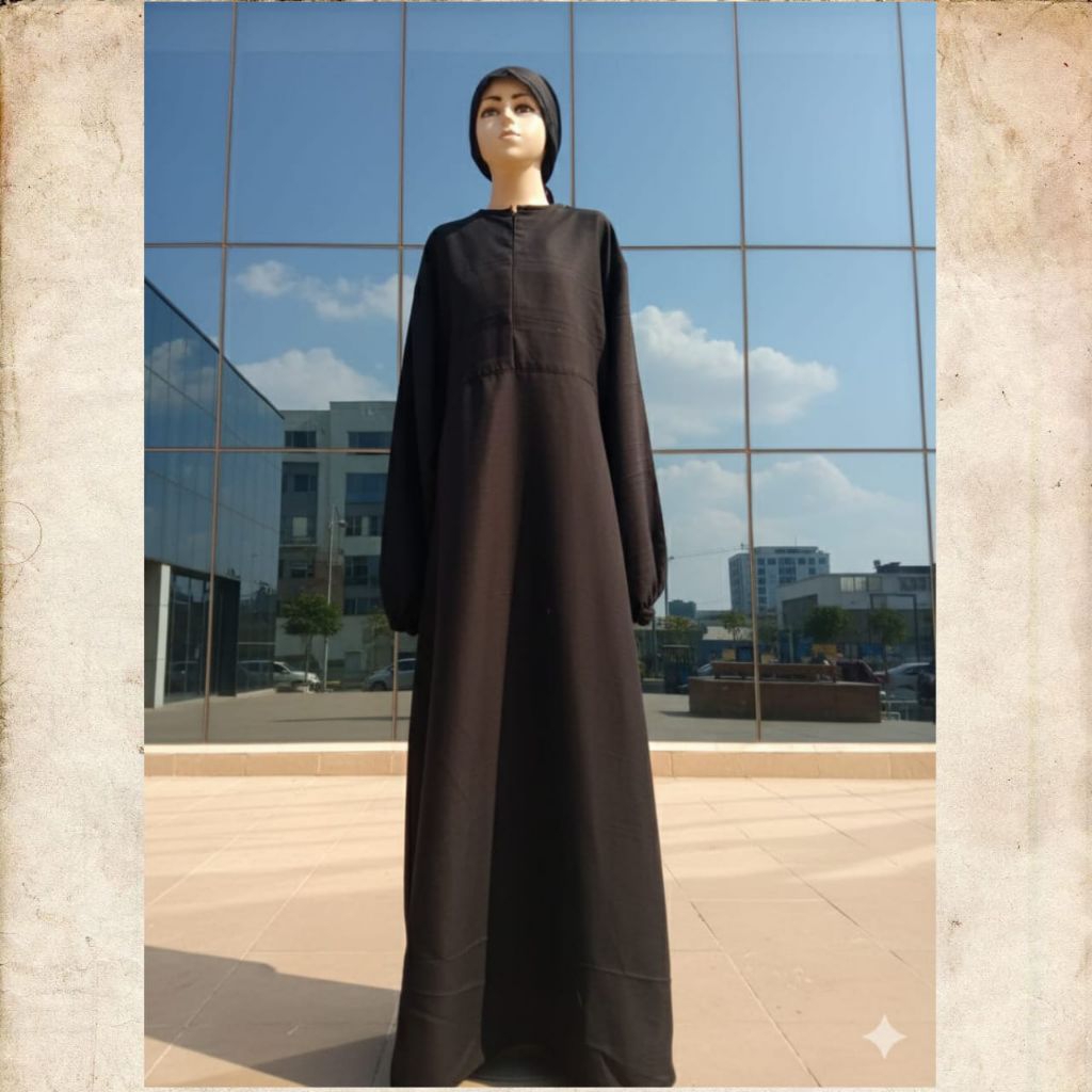 Gamis Putih Jumbo Perlengkapan Umroh Haji Wanita Bahan Katun Putih