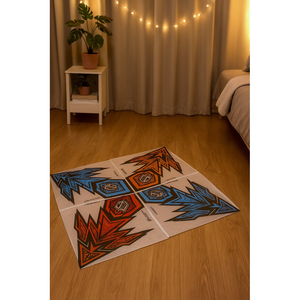 LAYANGAN SUKHOI 2 WARNA LILITAN ATAS