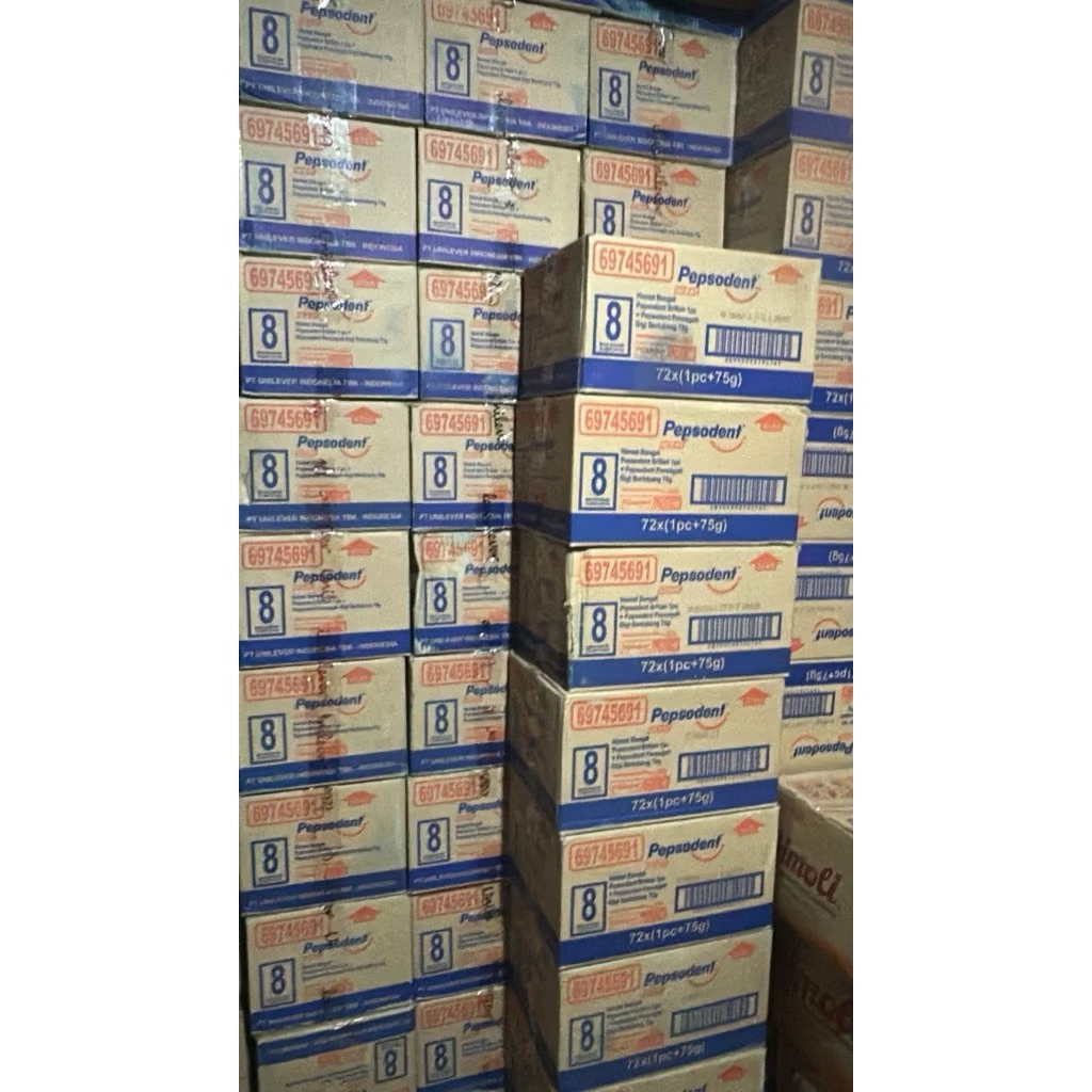 ( Karton ) Pepsodent 75gr + Sikat gigi kemasan 1 Karton 72pcs