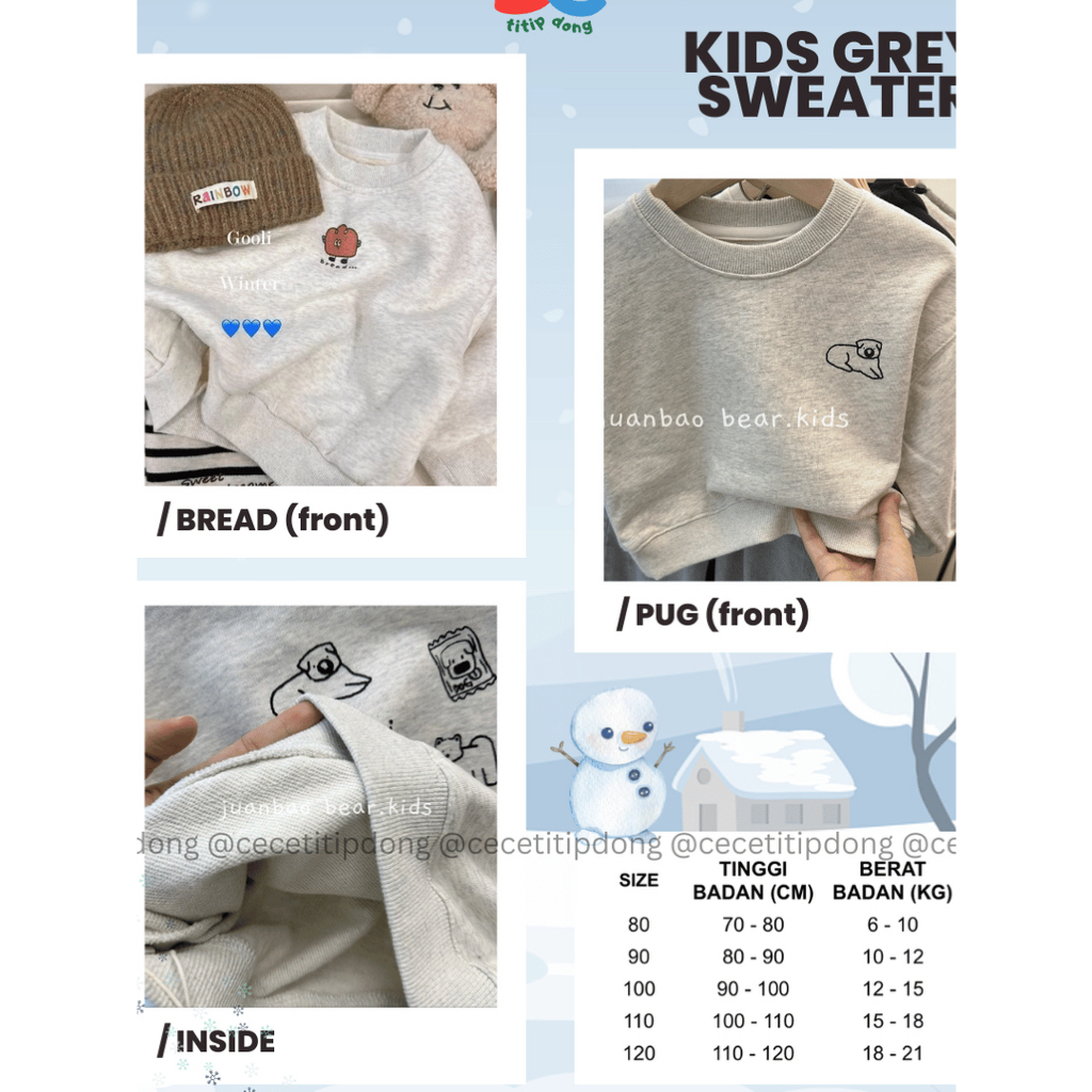 SWEATER ANAK / SWEATER LUCU ANAK / SWEATER GAMBAR LUCU UNTUK ANAK