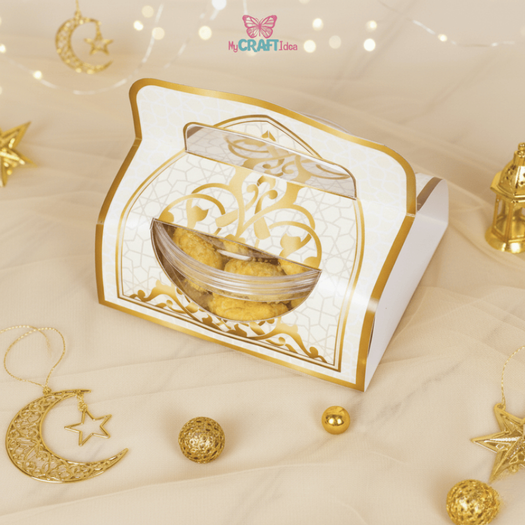 Softbox Toples Kue 500gr | Kotak Hampers Lebaran Idul Fitri Unik | Kardus Tenteng Bulat