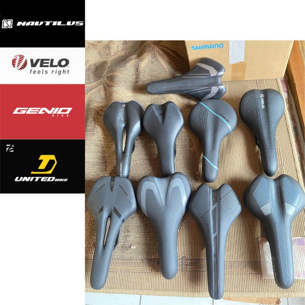 Sadel Slim MTB Flat Busa Nautilus Velo Genio United Rattan XC Bolong Rata MTB Sepeda Gunung Universa