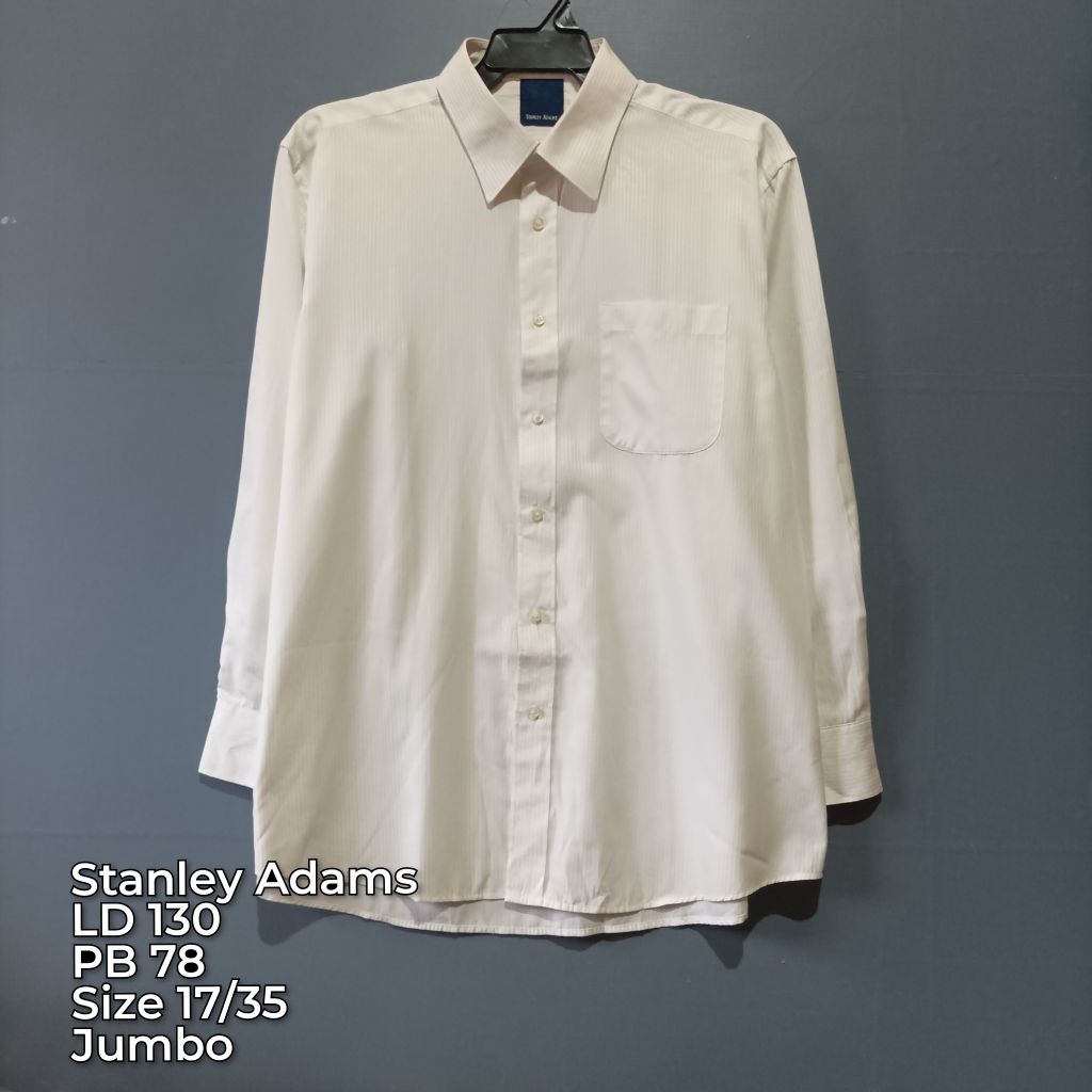 kemeja lengan panjang size jumbo brand Stanley Adams bekas pakai | kemeja kerja brand second