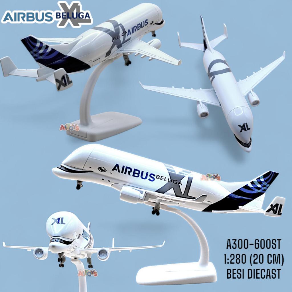 Toys Kingdom - Diecast Pesawat Beluga Xl Diecast Pesawat Besi Diecast Pesawat Terbang Beluga Mainan