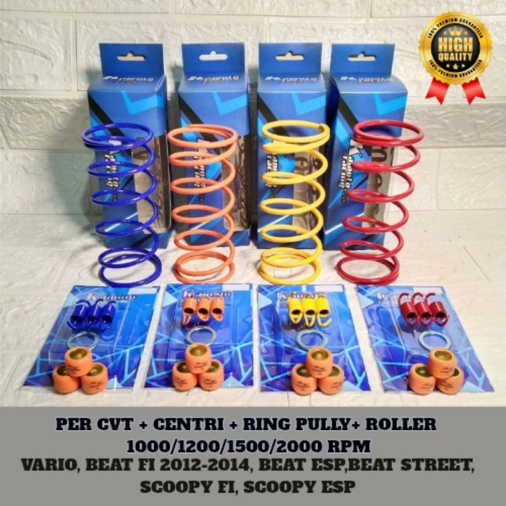 PAKET PER CVT+CENTRI+RING PULLY+ROLLER VARIO BEAT FI 2012-2014 BEAT ESP BEAT STREET SCOOPY FI SCOOPY