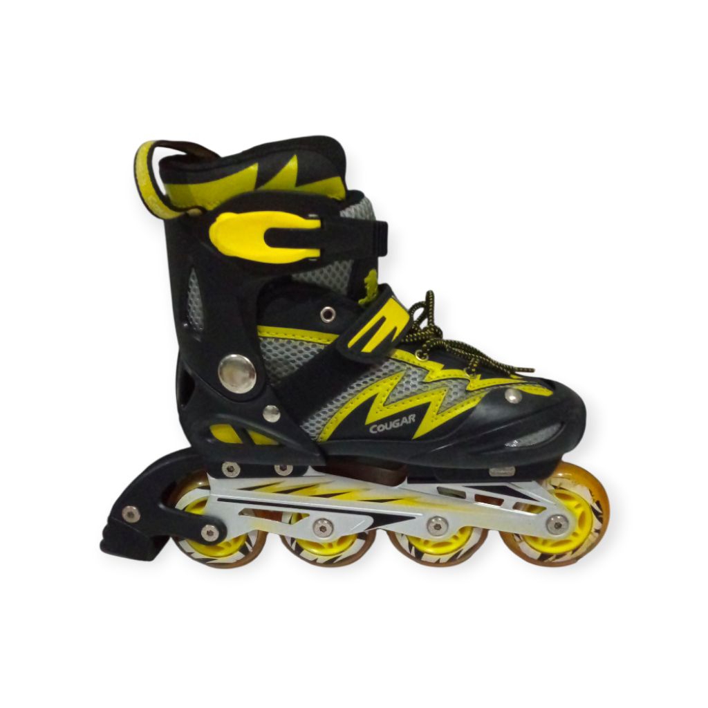 SEPATU RODA ANAK COUGAR Black Yellow MS835L Original