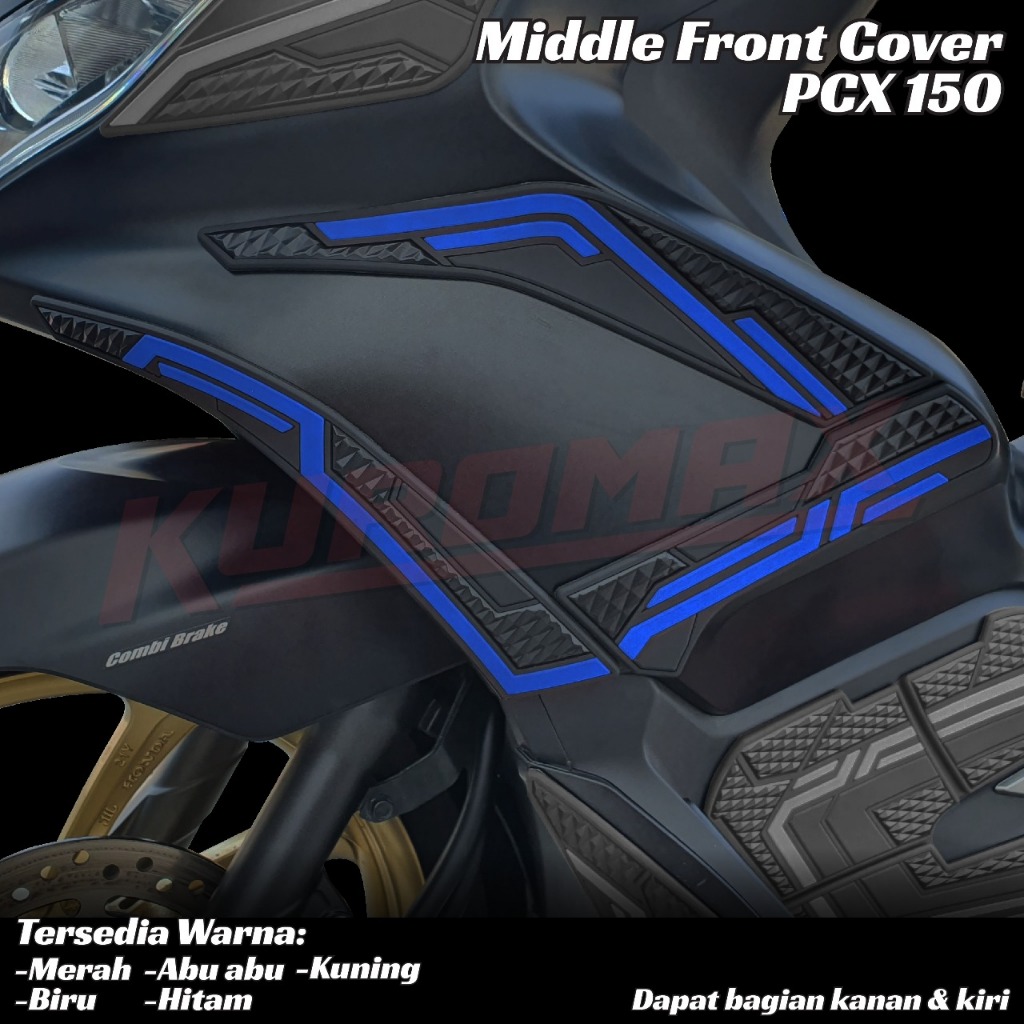Middle Front Cover Pcx 150/Rubber Karet/Aksesoris Motor Honda/Murah Keren/Pelindung Body Motor