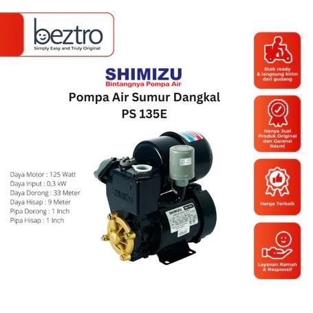 SHIMIZU Pompa Air Auto PS-135 E PS135E  Water Pump Pompa Air Otomatis Sumur Dangkal