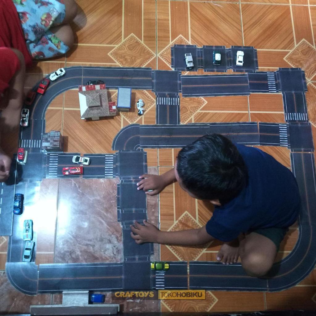 Hot Wheels - Diorama Diecast - Road Papersheet (Set Jalanan)