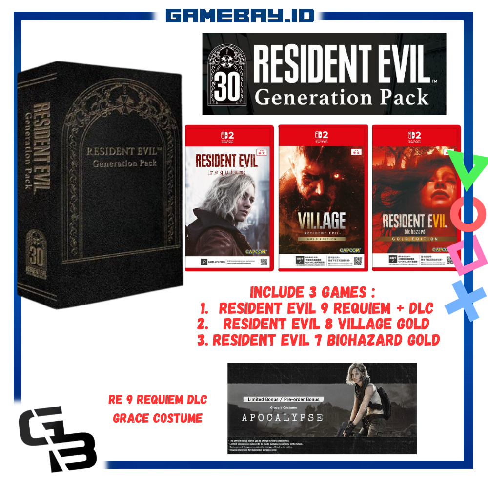 Nintendo Switch 2 Resident Evil Generation Pack / Triple Pack ( Include Resident Evil 9 Requiem , Re