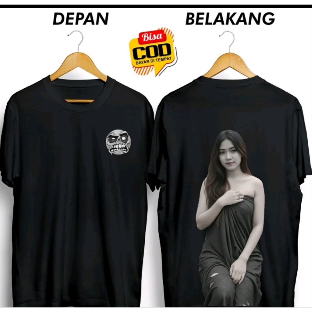 kaos murah hantu kemben hitam distro kaos kata kata kaos sablon kaos t-shirt