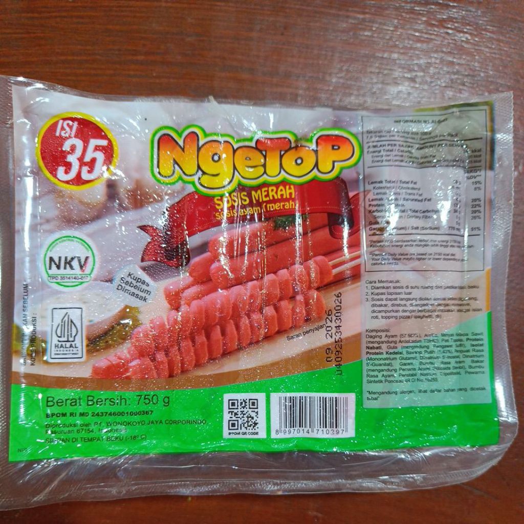 Sosis ayam merah ngetop 750 g