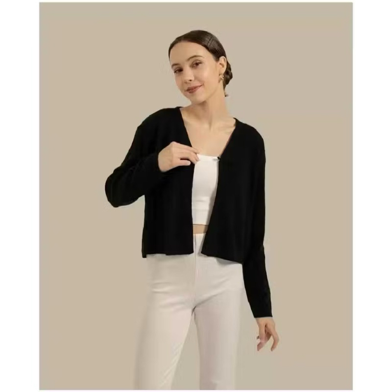 CARDIGAN BAJU RAJUT OVERSIZE CROP ATASAN WANITA KOREAN STYLE/Arina Button Cardi Cardigan Rajut Emily