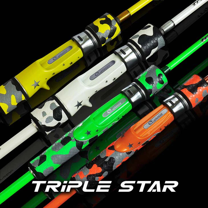 JORAN EUPRO TRIPLE STAR SPINNING - BAITCASTING | BUTT JOINT | SOLID CARBON ROD