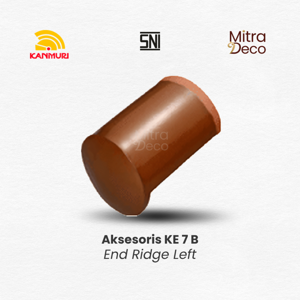 KANMURI Aksesoris KE 7 B End Ridge Left Ujung Nok Kiri Genteng Keramik Espanica