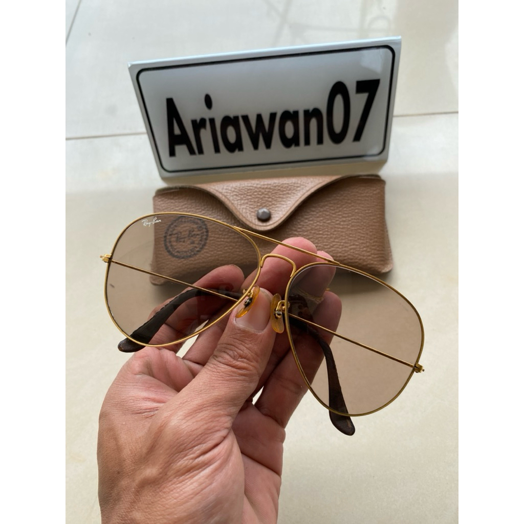 kacamata b&amp;l Ray-Ban usa sz 62 kaca photobrown untuk siang malam