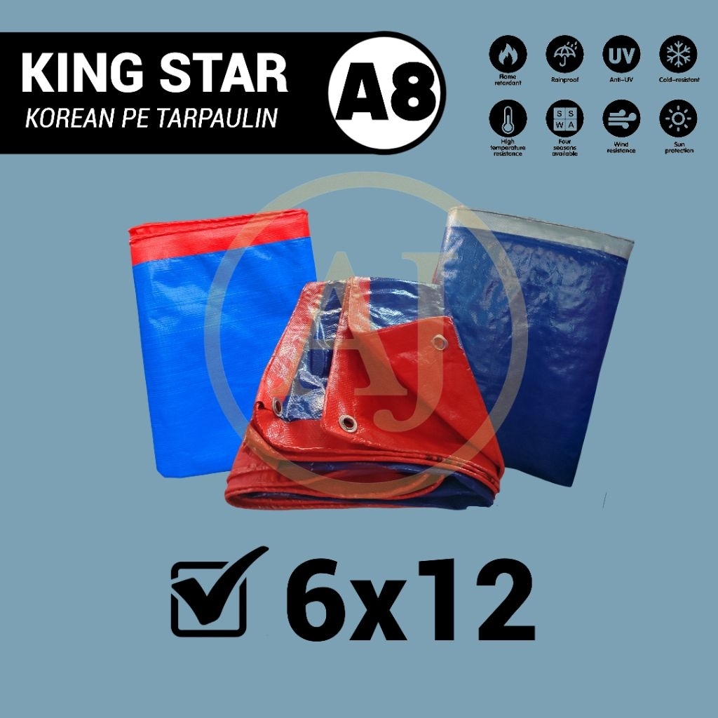 Terpal Plastik A8 Ukuran 6x12