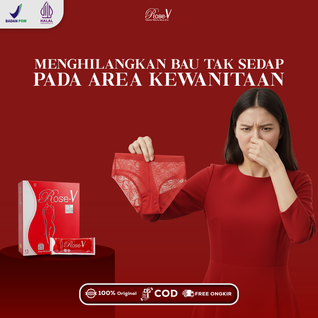 Solusi Perapat Cepat ROSE V - Mengencangkan Otot V & Keputihan Gatal | 1 Box 15 Sachet Original BPOM