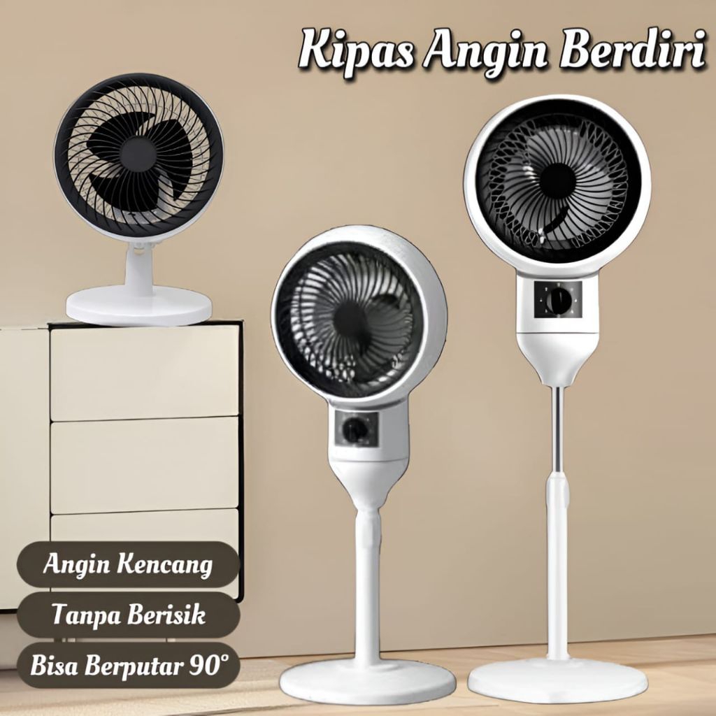 Kipas Angin Berdiri Listrik Premium Low Watt / Kipas Angin Tanpa Suara
