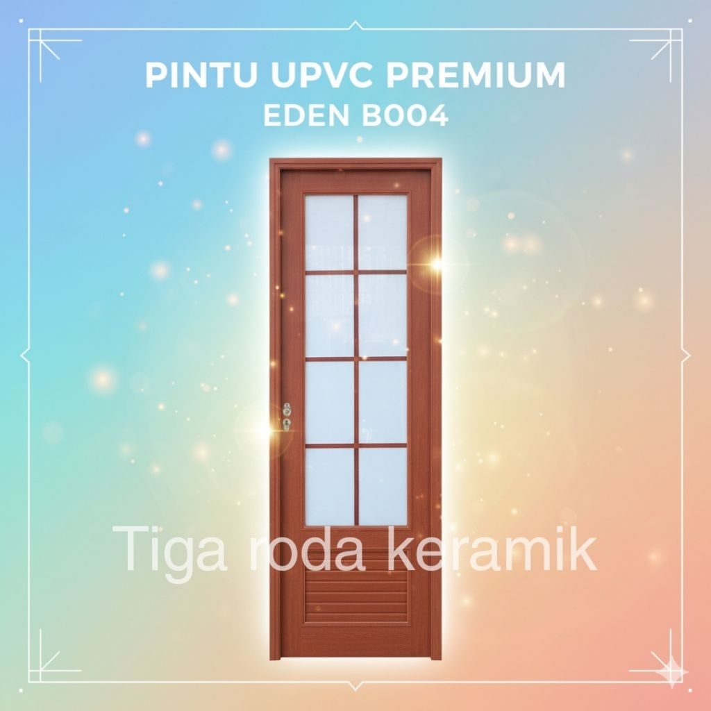 pintu upcv eden coklat B004/pintu kamar mandi/pintu upvc 70x 195 cm/pintu kamar tidur