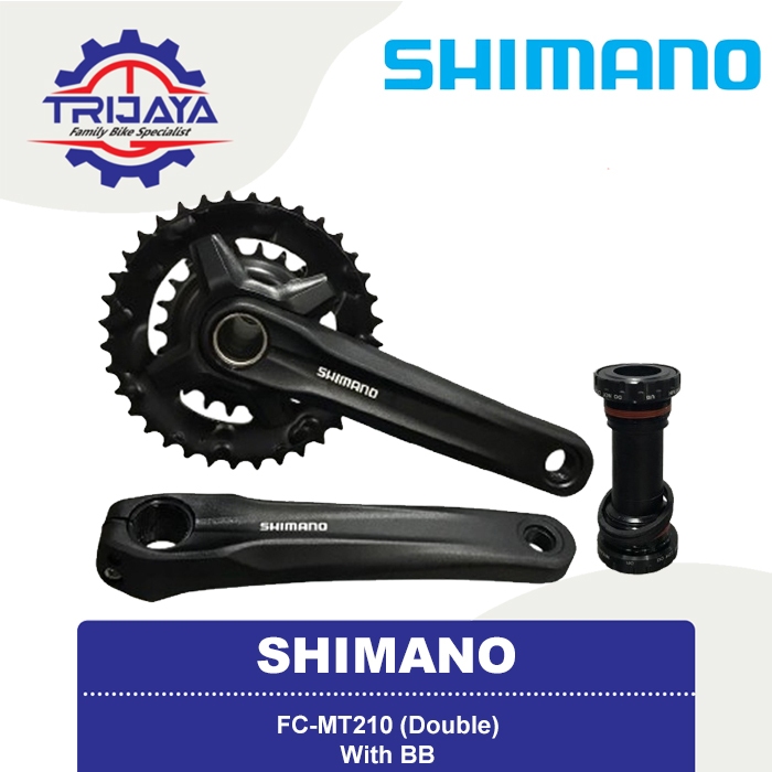 Shimano Altus FC-MT210 Double With BB Crank Sepeda MTB Hollowtech | Gearset Sepeda