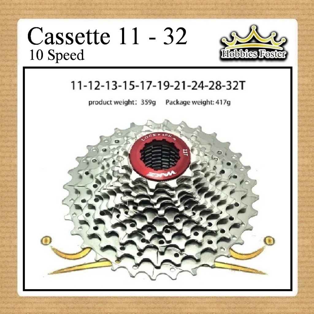 HBF Cassette Wake 10 Speed 11 - 32 HG Sprocket Sepeda MTB Roadbike
