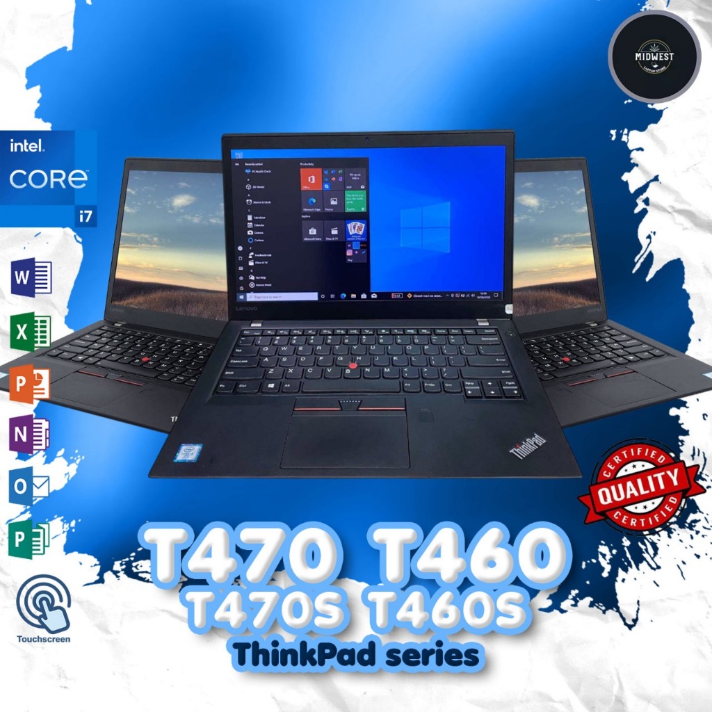 Lenovo Thinkpad T470 T460 T470S T460S Intel I7 / I5  RAM 16GB 512GB 14 Inch Murah Bergaransi