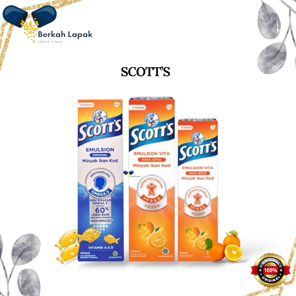 Scott's Emultion - Scott’s Emulsion Original/ Scott's Emulsion Vita - Multivitamin Anak/ Suplement M