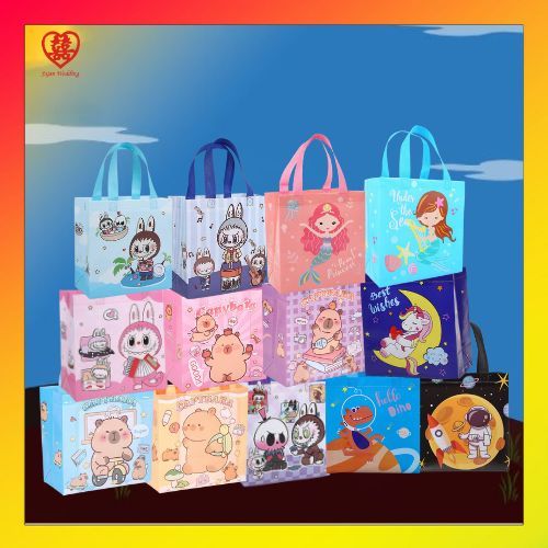 JW Goodie bag Ultah Berkarakter  / Paperbag Ulang Tahun Anak / Tas Spunbond Berkarakter PP41 PP58