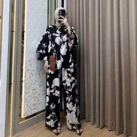 DAHLIA SET TUNIK RAYON LD 120 CELANA KULOT / ONE SET TUNIK RAYOMVIRAL/ SET WANITA KEKINIAN / SETELAN