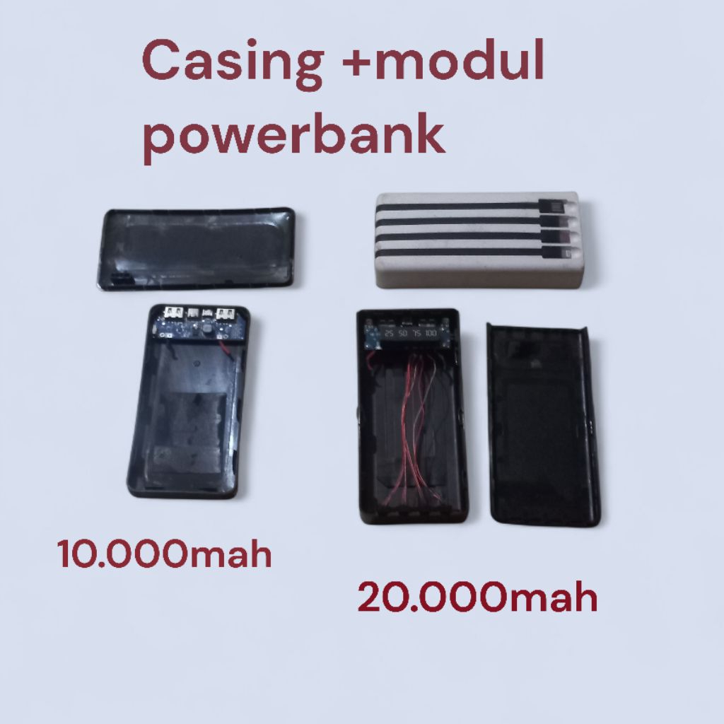 casing +modul pb 10.000mah dan 20.000mah