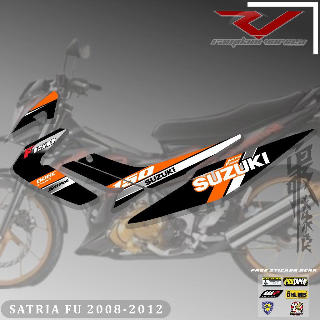 STRIPING STIKER SATRIA FU OLD/FU LAMA STIKER FU F150/FU 2008-2012