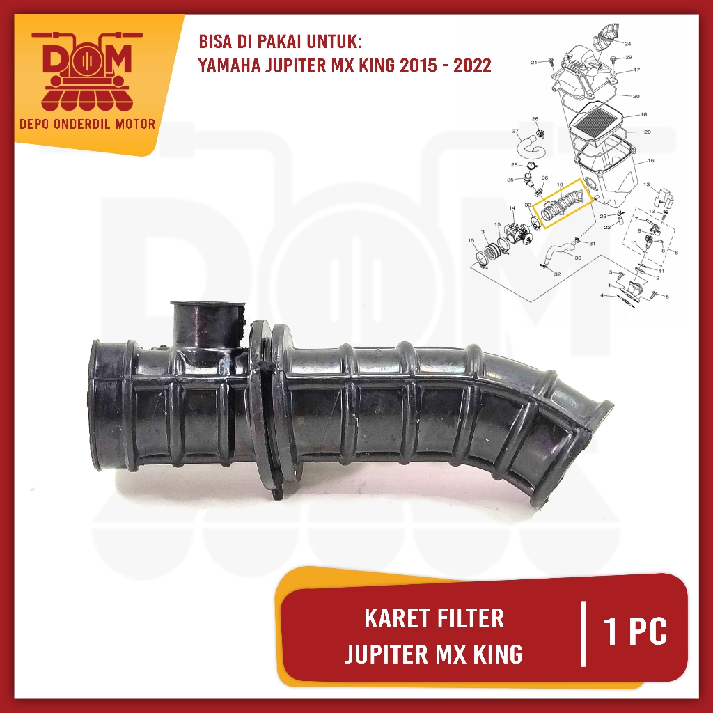 Karet Filter Jupiter MX King (PSP) Saringan Udara Selang Saringan Udara Joint Karburator MX King 150
