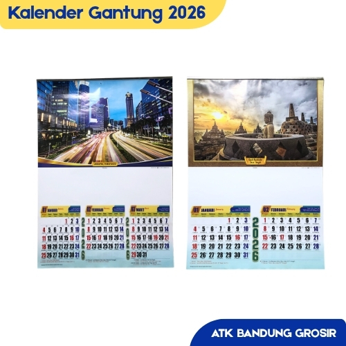 Kalender Dinding Tahun 2026 Calender Catur Wulan Triwulan & Standard TH25 - SHESB