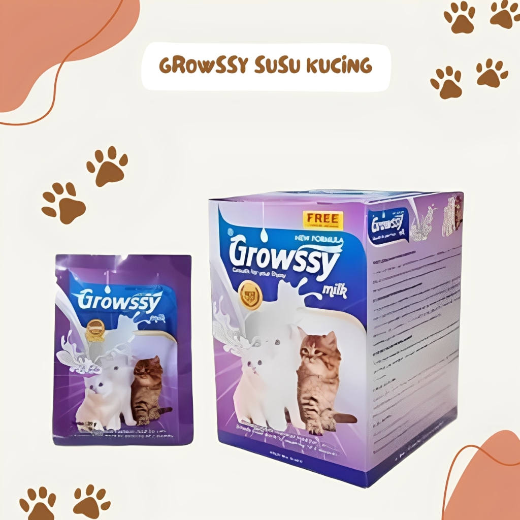 Growssy Susu Kucing Kitten 1 Box isi 11 Bayi Anak Kucing 0 2 Bulan Kitten Pengganti ASI Penggemuk