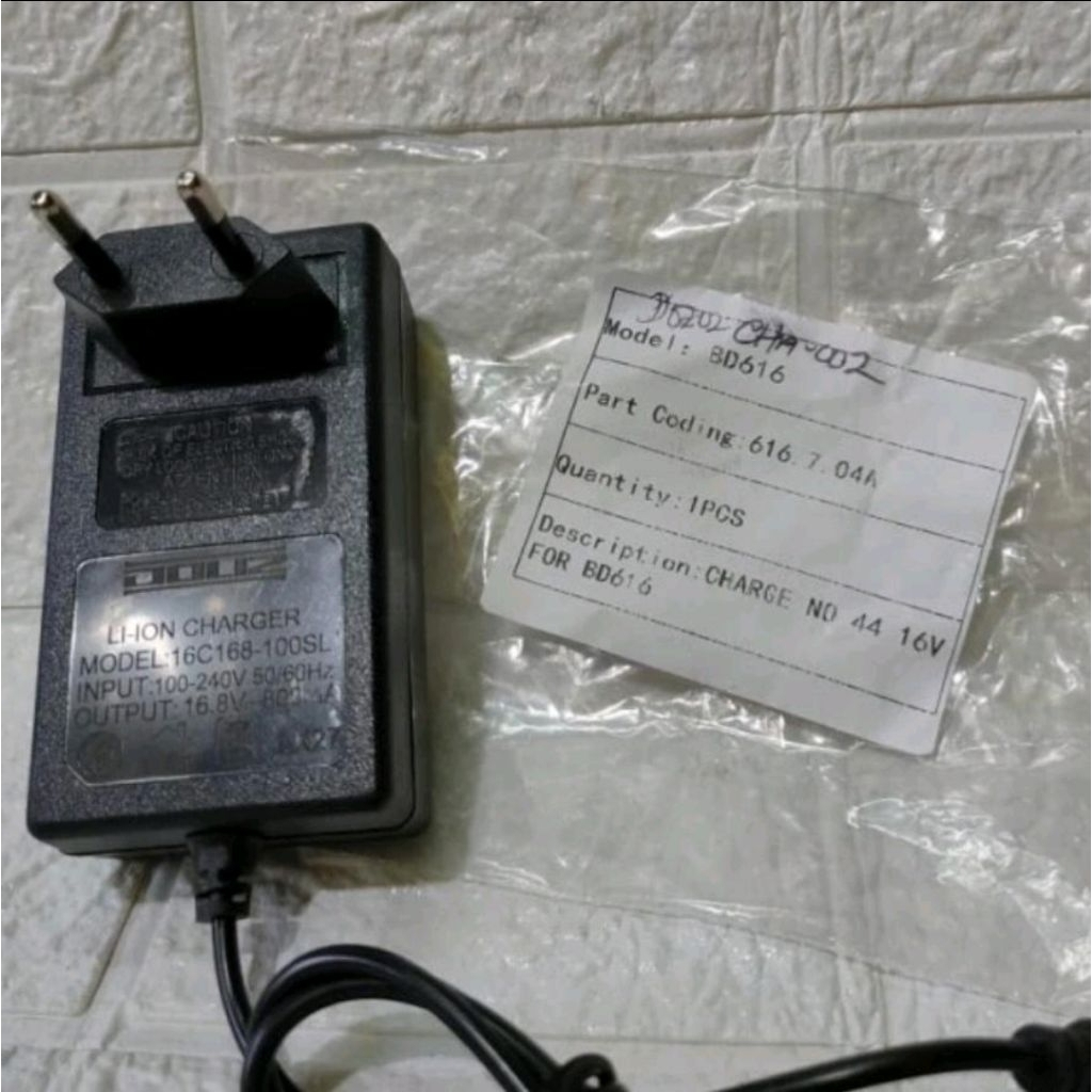 CHARGER DOLIZ BD 616 ADAPTOR MESIN BOR CORDLESS DOLIZ BD616 CAS DOLIZ 616
