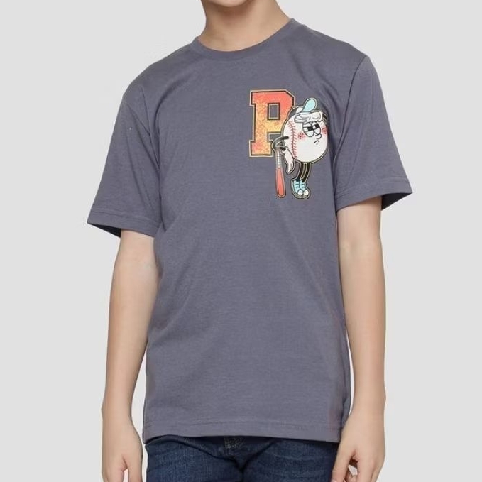 Nevada t Shirt Baseball Abu - abu Kaos Anak Laki - laki size 13 - 14