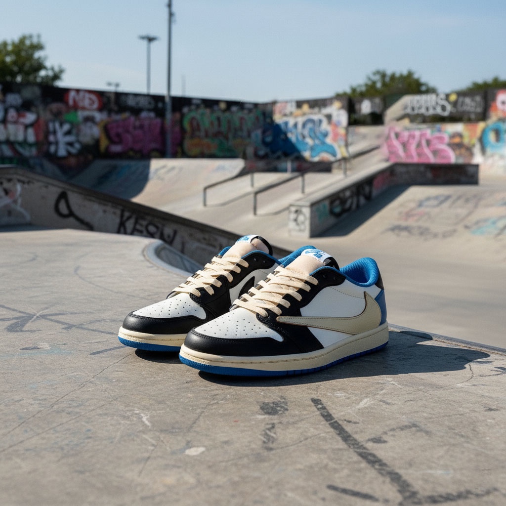 Sepatu Jordan 1 Low OG Cactus Jack Royale