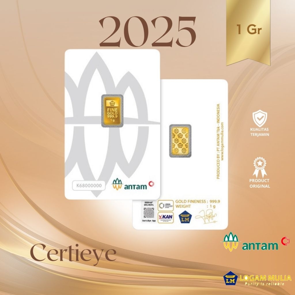 Certicard Logam Mulia 1 Gram Antam 2025