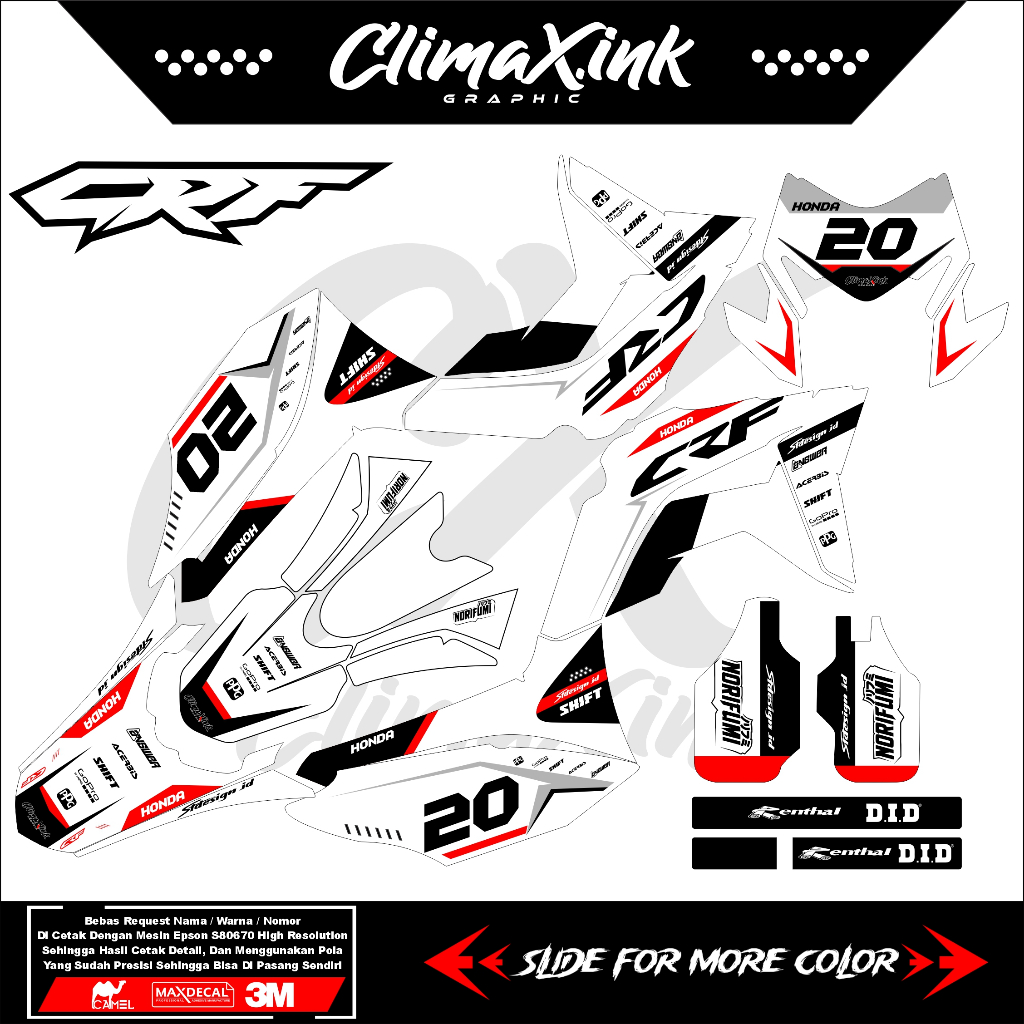 decal crf supermoto - decal crf 150- decal crf full body -decal crf custom