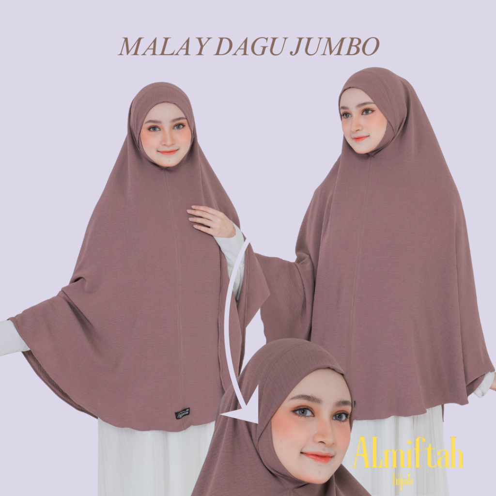 qitystore-hijab dagu malay jumbo/jilbab crinkle dagu/khimar crinkle malay dagu 2xl