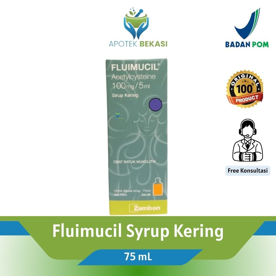 Fluimucil 100 mg Sirup Kering - 75 ml