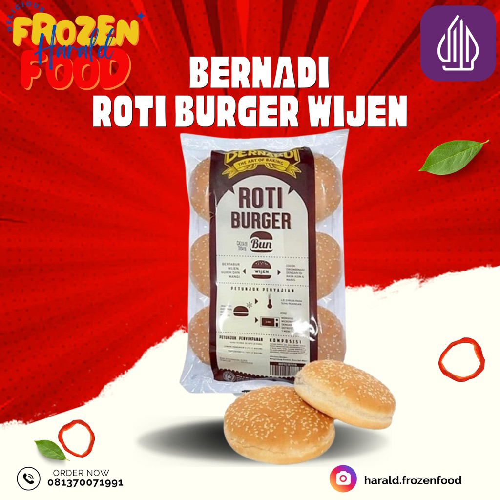Roti burger wijen Bernadi