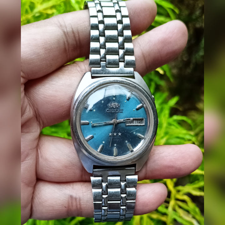 ORIENT 21 JEWELS 3 STAR 6469627-70 Blue Sunburst Original | Jam Tangan Pria Klasik