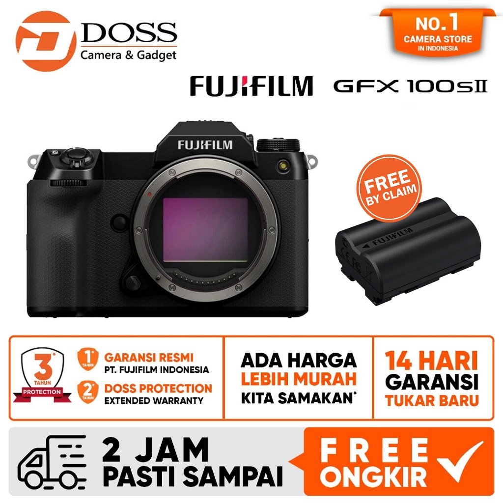 Fuji GFX100S II Kamera Mirrorless Medium Format
