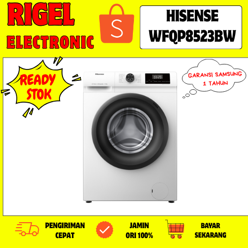 Mesin Cuci 8.5 Kg Hisense Front Loading WFQP8523BW Mesin Cuci Hisense 8.5 Kg