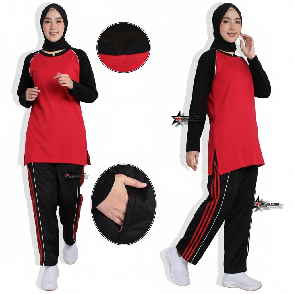 Setelan Baju Olahraga Senam Wanita // Kaos Olahraga Wanita// Setelan Olahraga Muslimah