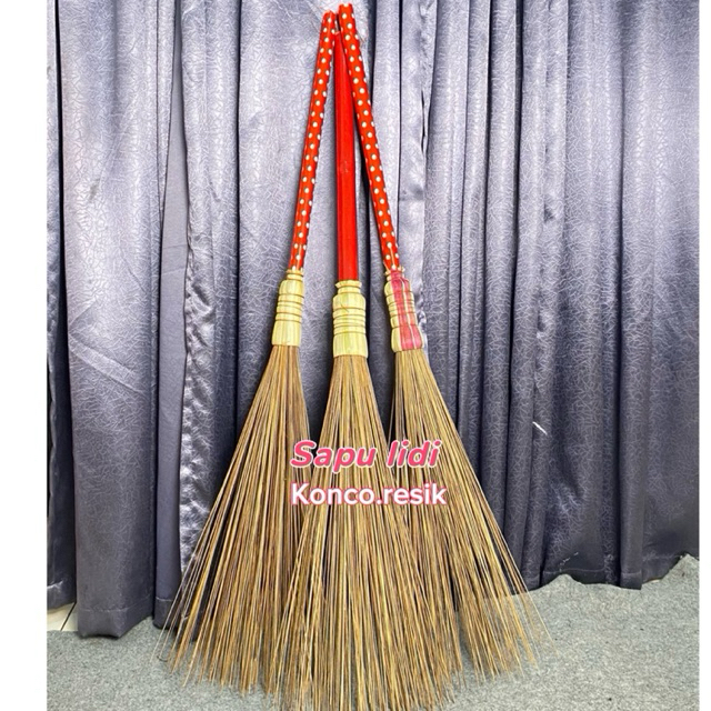 SAPU LIDI SAPU TAMAN SAPU HALAMAN SAPU LIDI GAGANG BAMBU SAPU LIDI BESAR TEBAL PREMIUM GROSIR